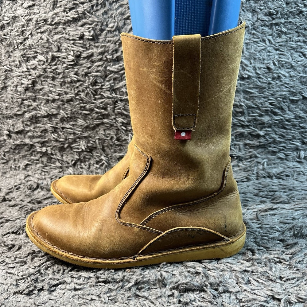 Oliberte Womens Yabela Brown Leather Boot Pull Up Boot Side Zip Size EU 36 US 6